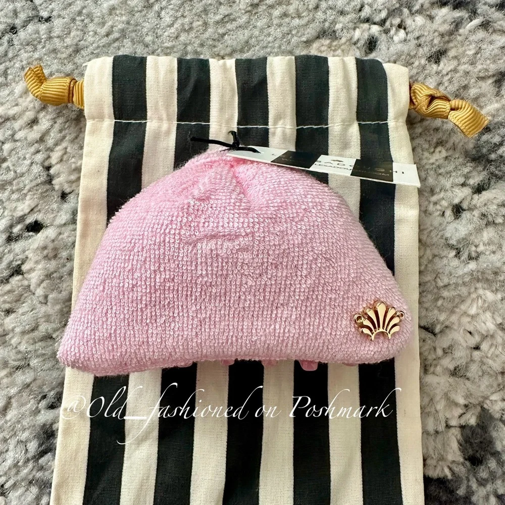 LELE SADOUGHI Simone Terry Cloth Claw Clip - Shell Pink